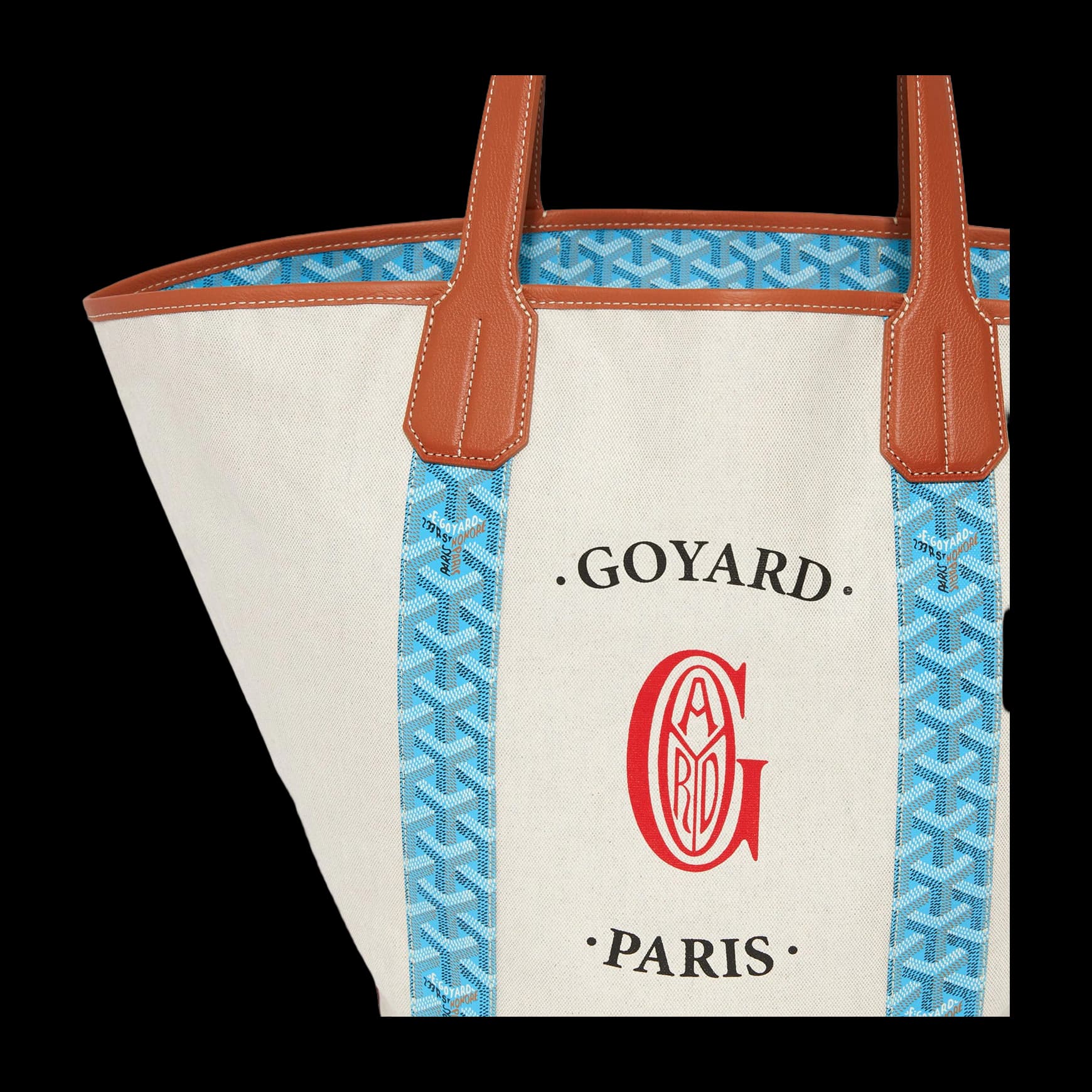 Belharra Bag, Turquoise & Tan, image 3 of 4