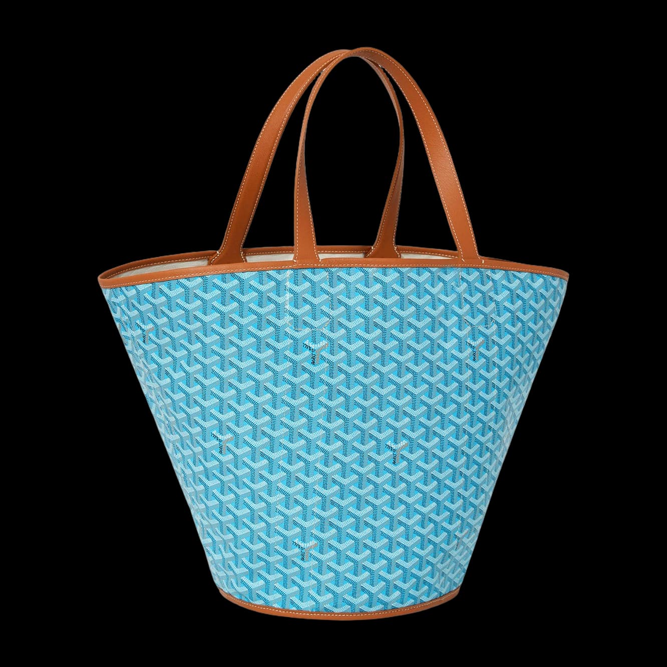 Belharra Bag, Turquoise & Tan, image 4 of 4