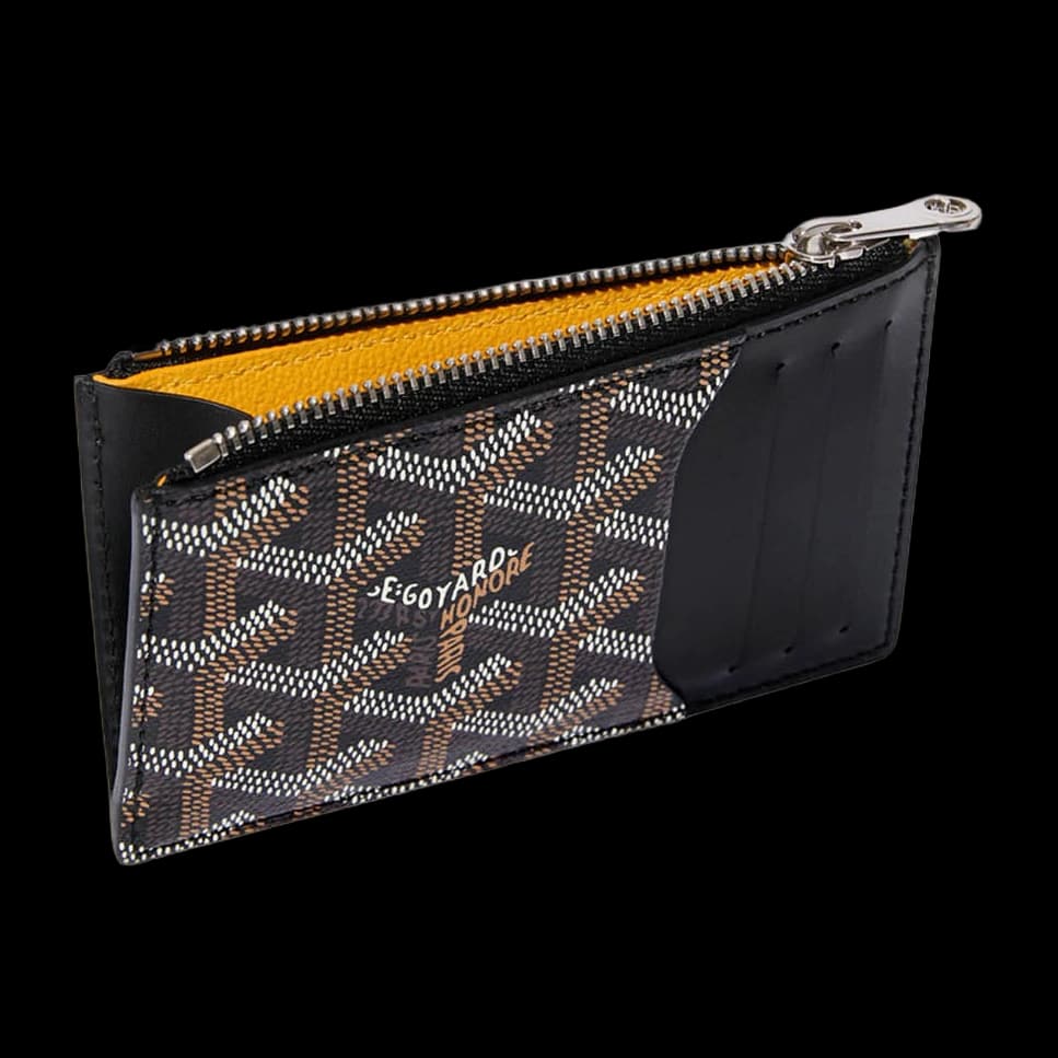 Bourbon zipped card holder, Black, image 2 of 3