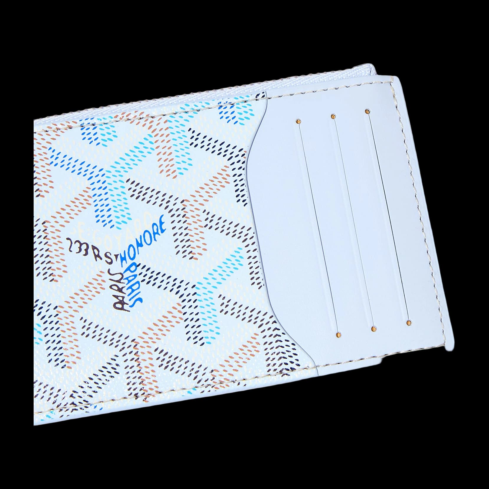 Bourbon zipped card holder multicoloured, Multicoloured Polar Blue, image 3 of 3